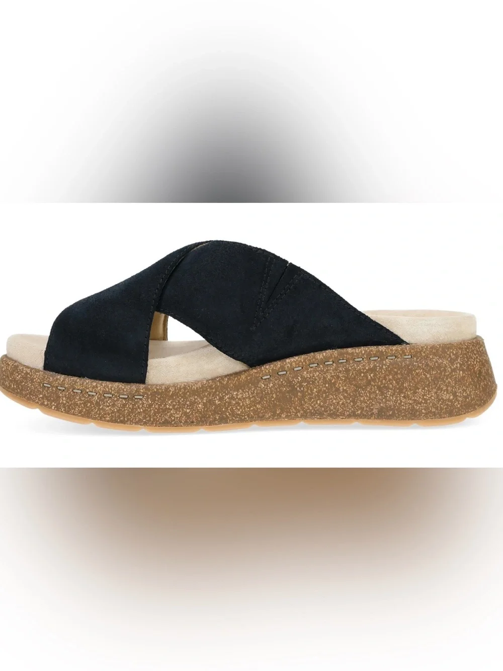 Dansko Bridget Black Burnished Suede Platform Slide Sandals EU 40 US 9.5-10 NWOB